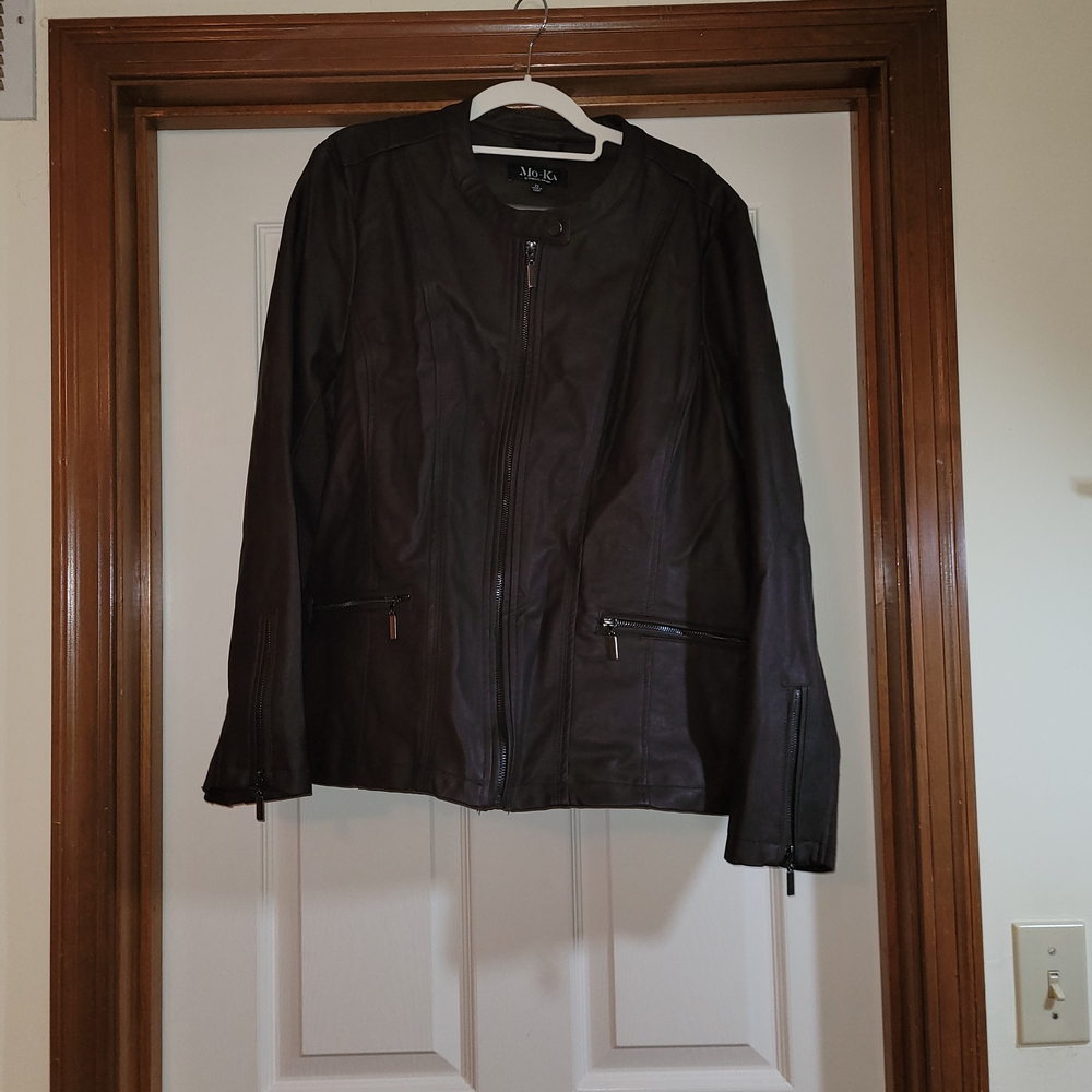 Brown Leather Jacket NWT